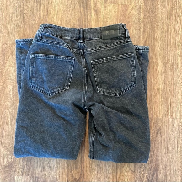 PAIGE High Rise sarah straight Distressed Jeans - Black - Picture 6 of 7